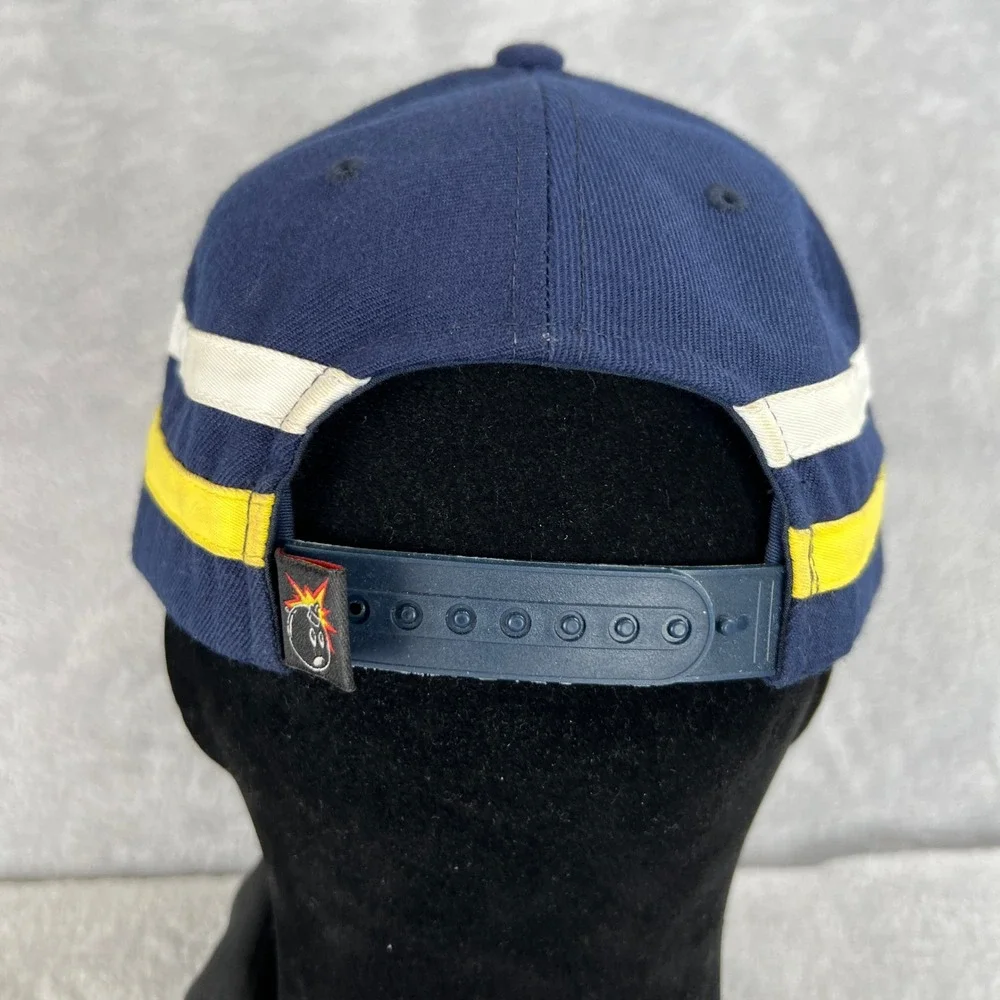 The Hundreds Racing Stripe Snapback Hat Navy Blue Streetwear Skate Logo Cap